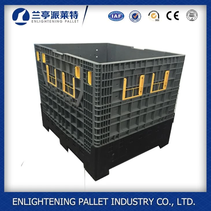 HDPE large bulk folding plastic pallet box