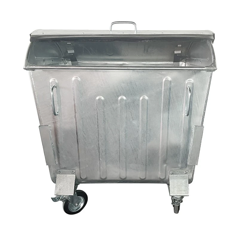 Galvanized Metal Bin Front View Galvanized Metal Bin Front View