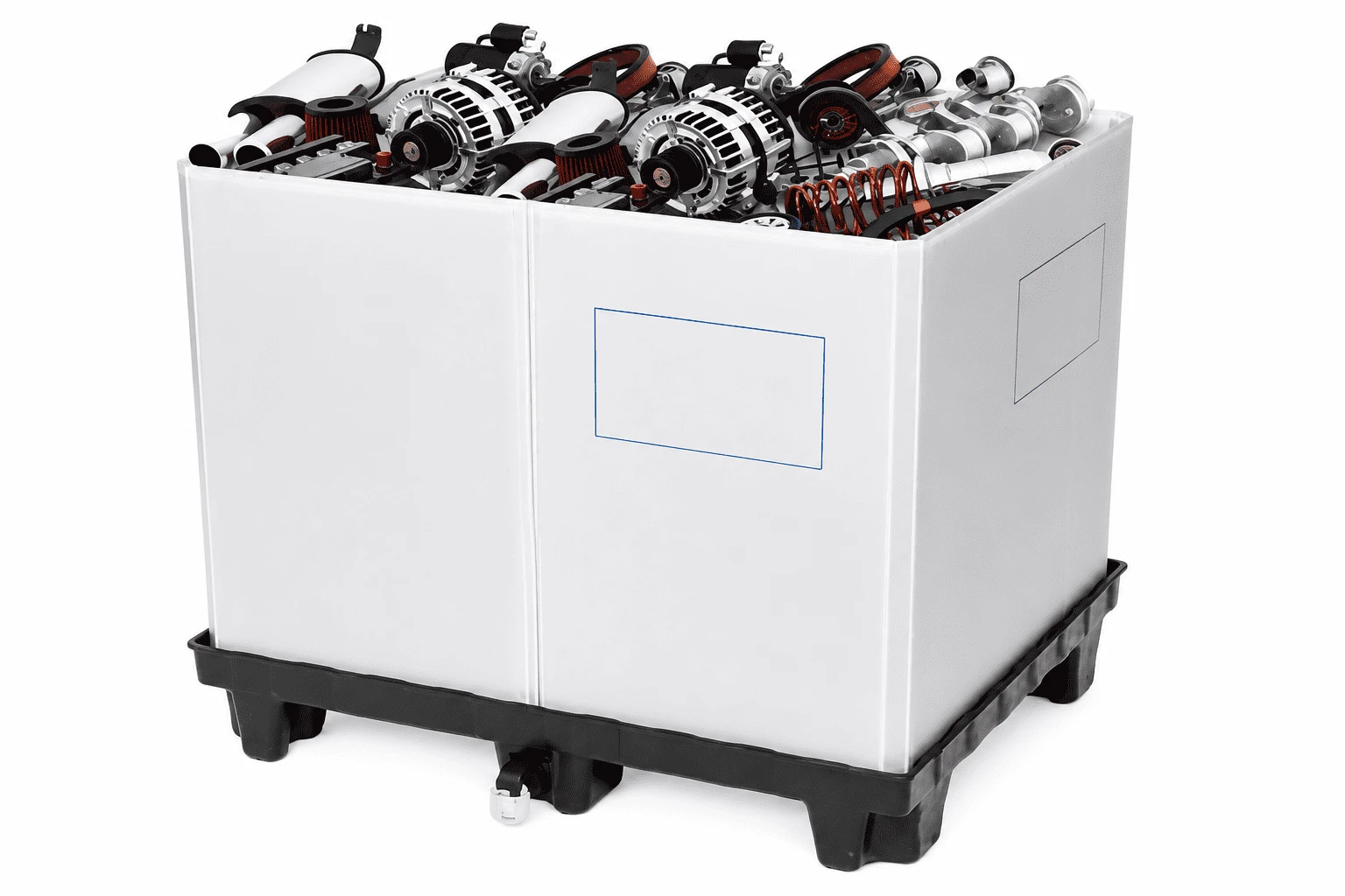 Bulk Parts Container in Use Bulk Parts Container in Use